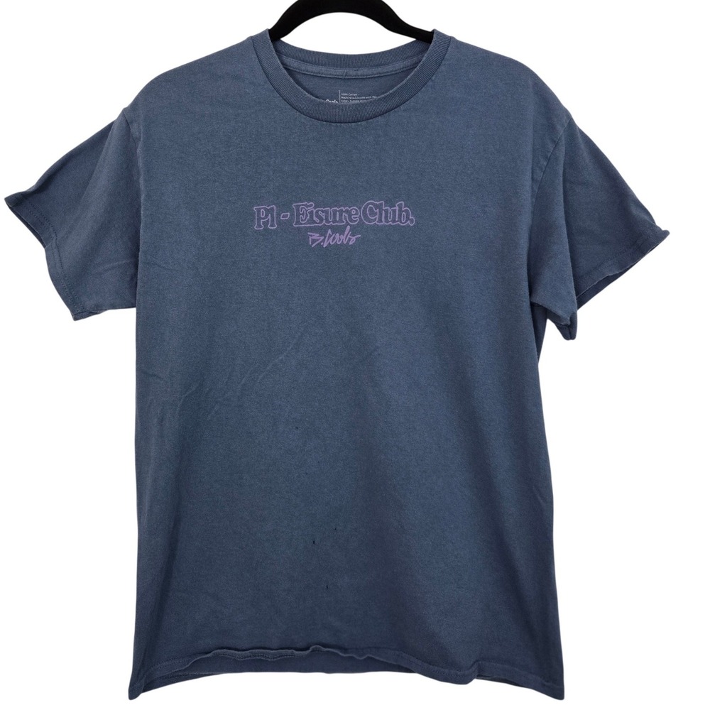 Barney Cools P Leisure Club T Shirt Mens M Blue Psilocybin‎ Graphic Tee Distress
